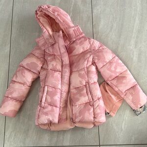 Girls Pink Camo Weather Jacket